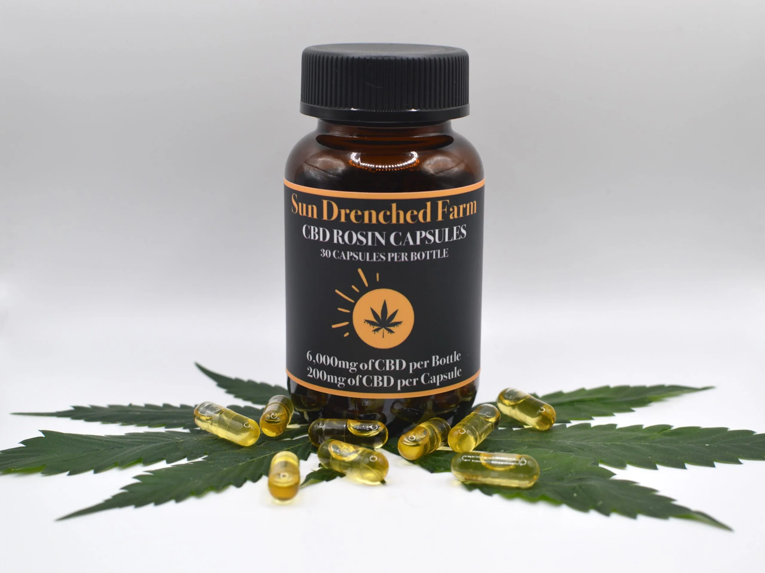 CBD oil filled capsules